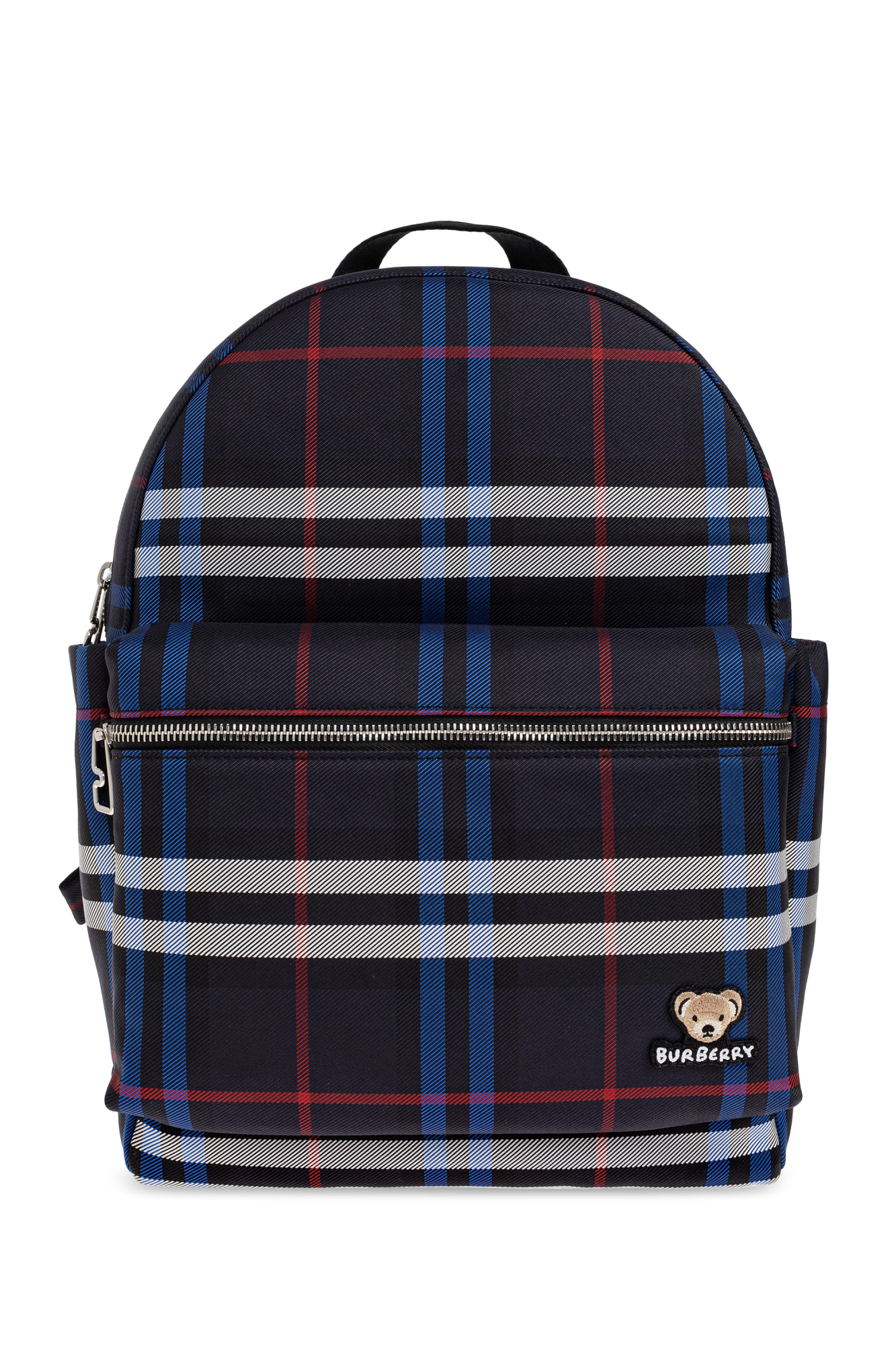 バーバリー リュック チェック柄 キッズ ネイビー ブルー Navy blue Backpack with check pattern Burberry Kids - Vitkac
